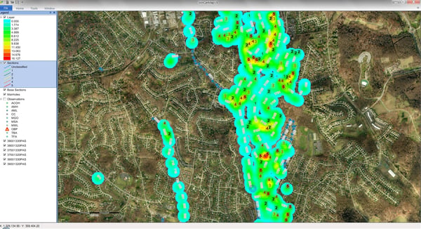WinCan Analyst Heat Map using GIS integration